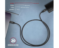 Axagon BUCM32-CM20AB, SPEED+ kabel USB-C - USB-C, 2m, USB 20Gbps - 1353478 - zdjęcie 8